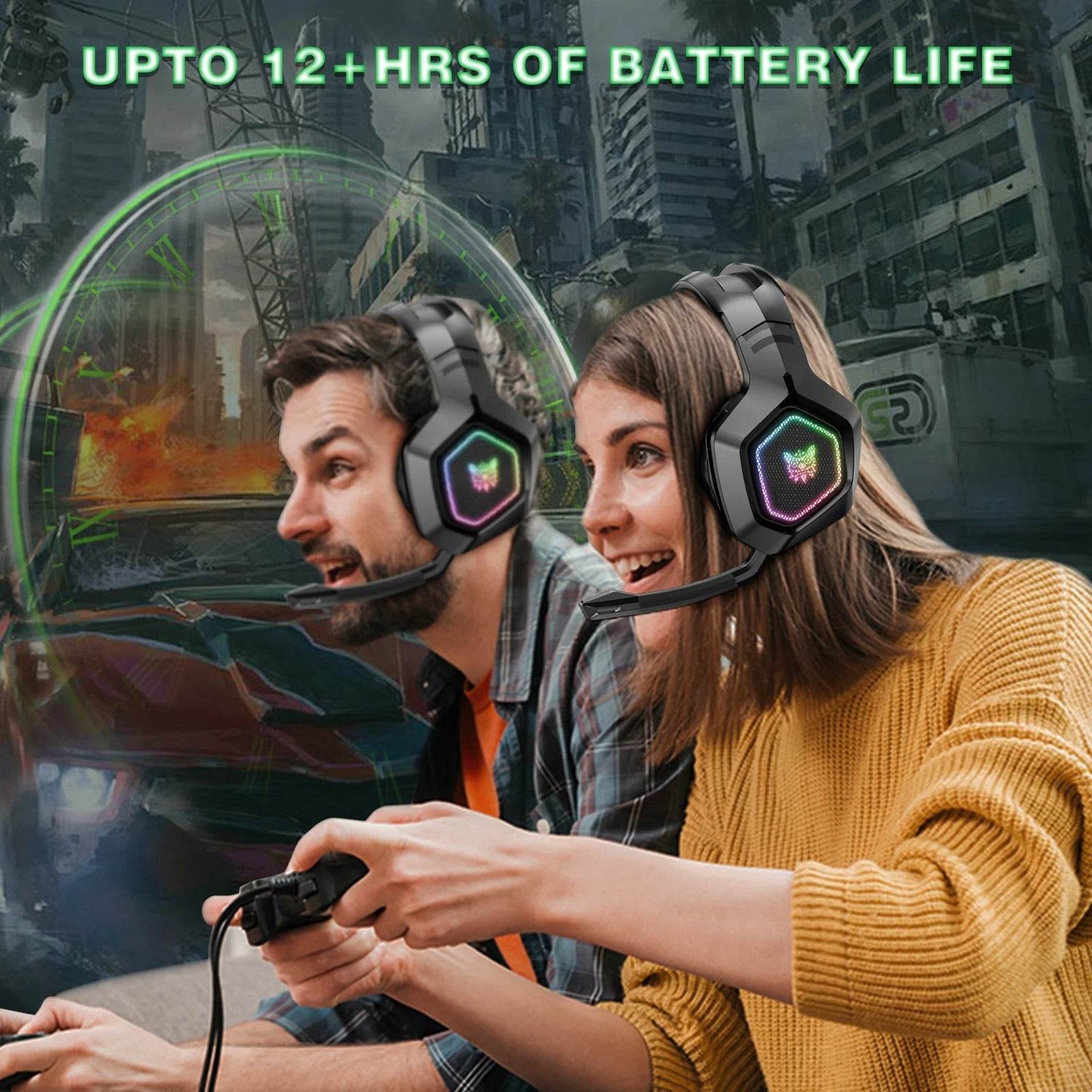 ONIKUMA-B100 Wearable Wireless Gaming Headset – Power, Control, and Zero Delay - SwiftSouq
