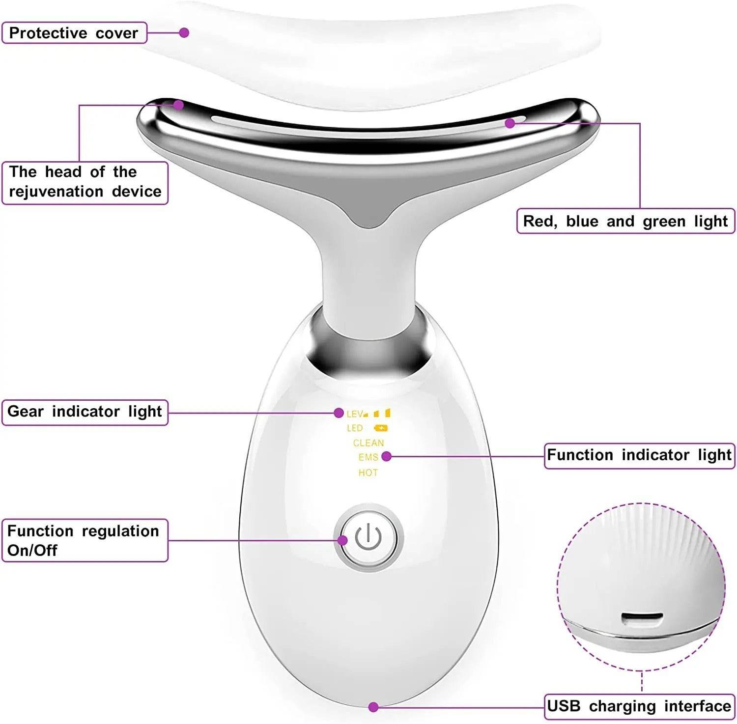 LED Facial & Neck Massager - SwiftSouq