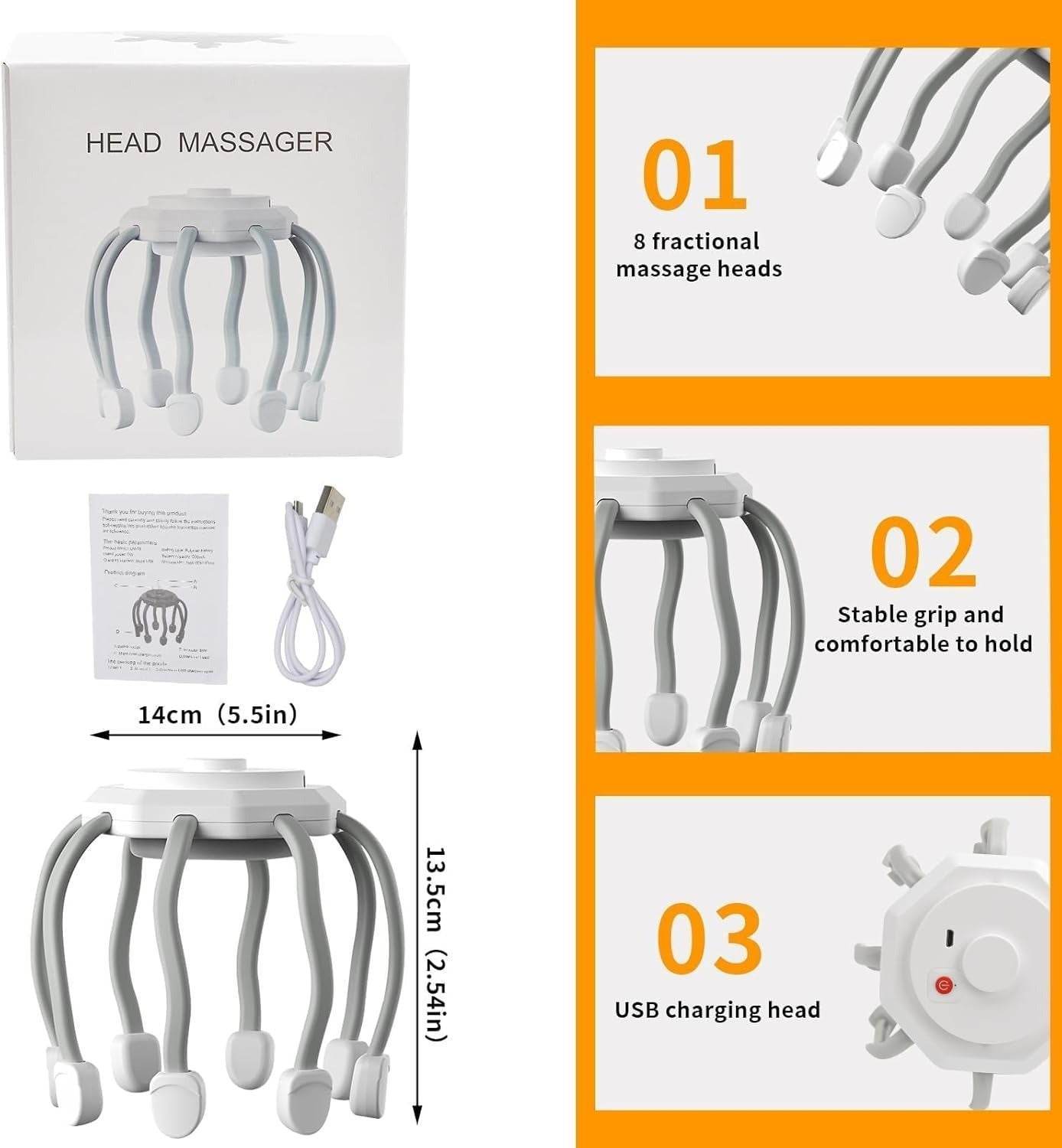 8-Point Scalp Massager - SwiftSouq
