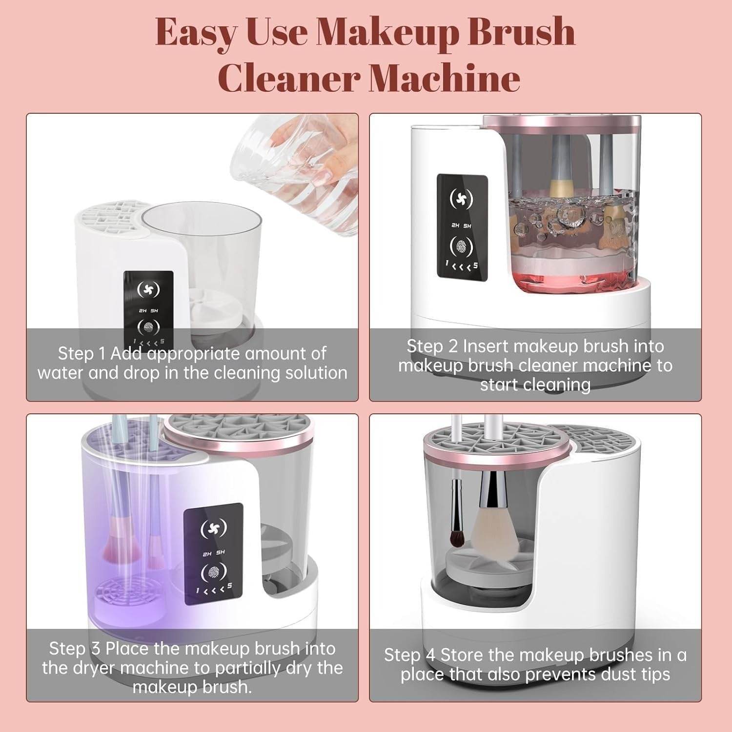 3-in-1 Electric Makeup Brush Cleaner - SwiftSouq