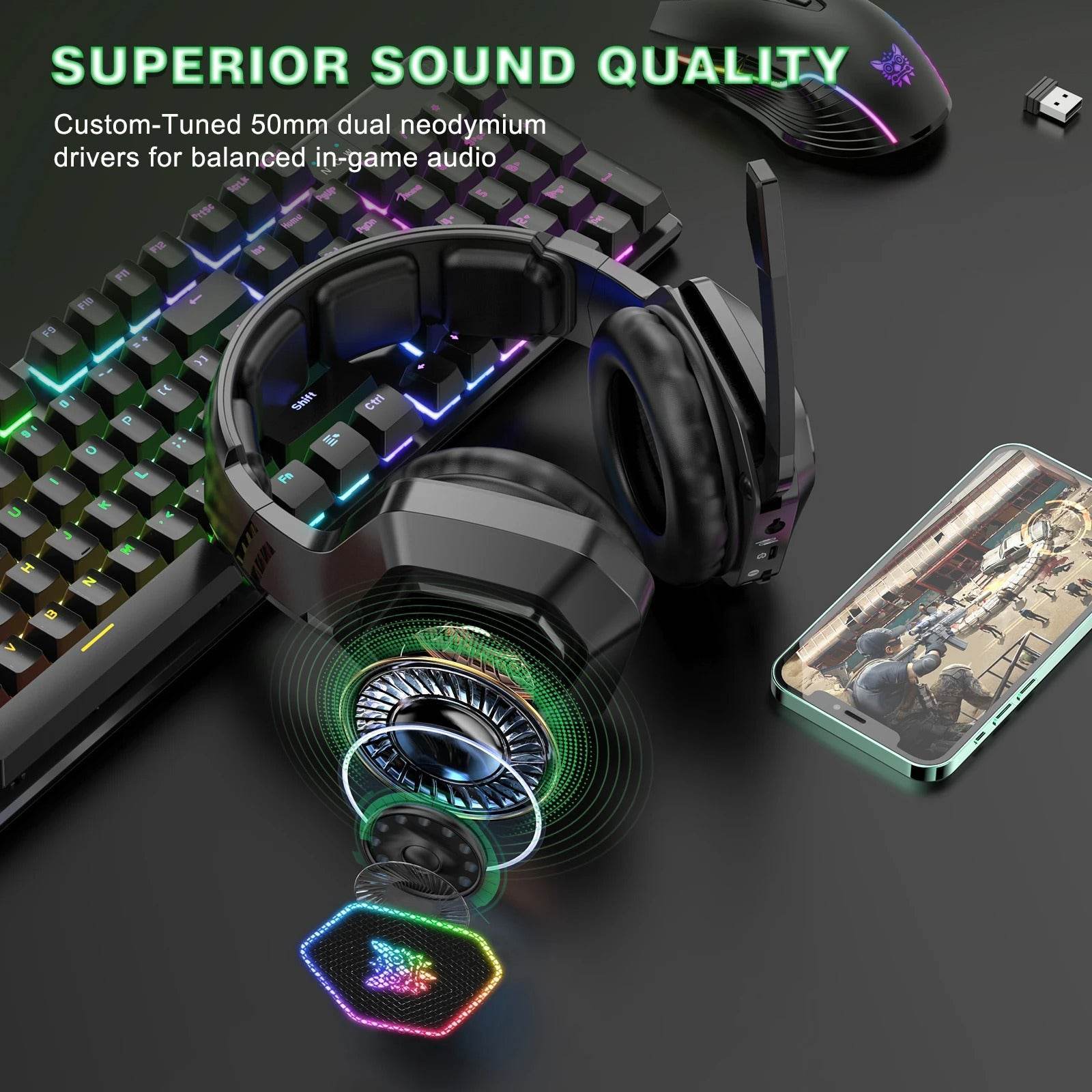 Pro Gaming Over-Ear Headphones - SwiftSouq