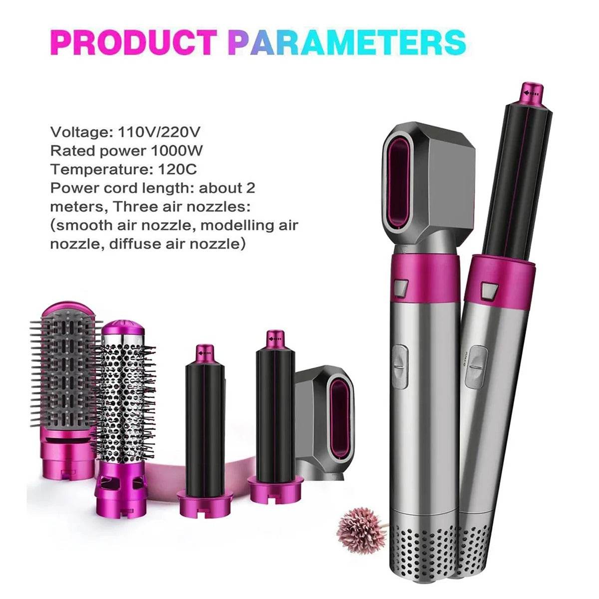 5-in-1 Hair Dryer Brush - SwiftSouq