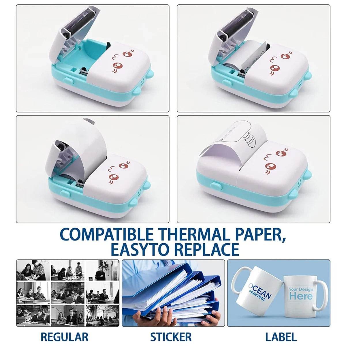 Mini Portable Thermal Printer - SwiftSouq
