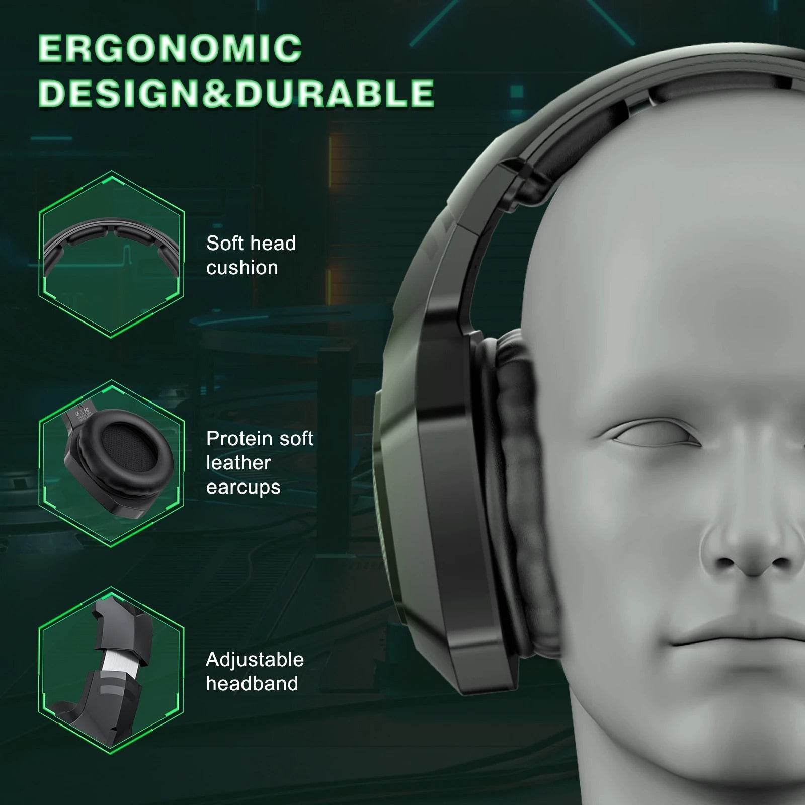 Pro Gaming Over-Ear Headphones - SwiftSouq